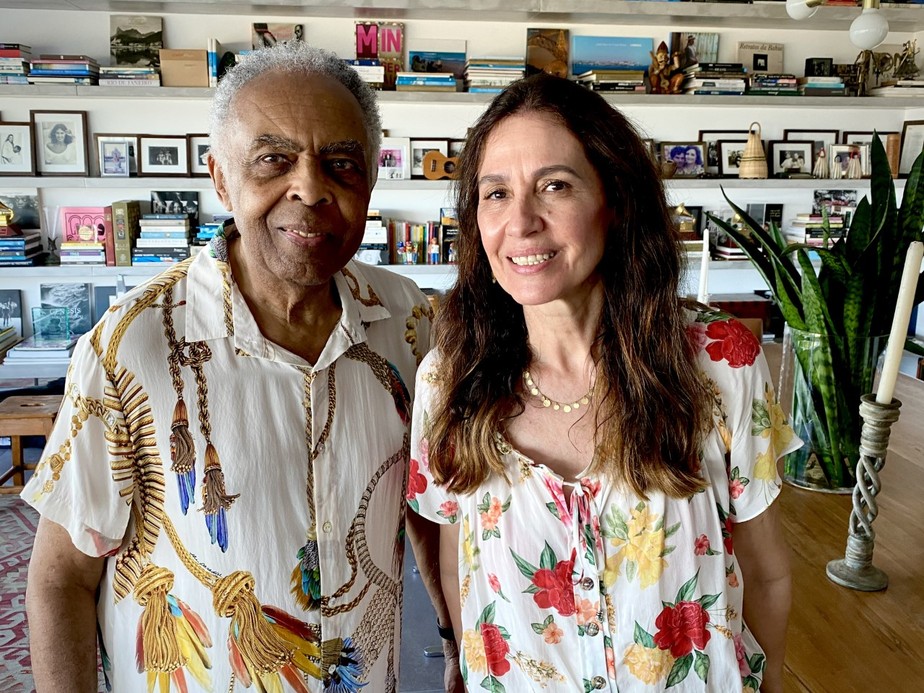 Gilberto Gil com a esposa Flora Gil