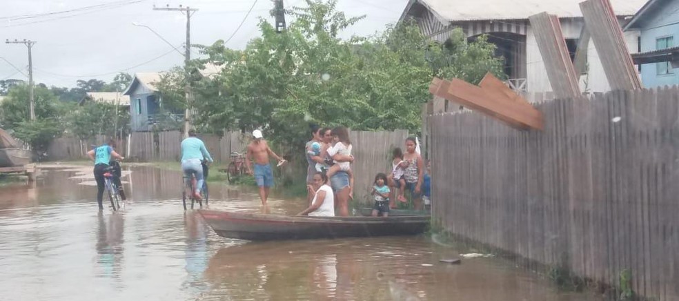Município decretou situação de emergência por conta da cheia. — Foto: Divulgação/Defesa Civil. 