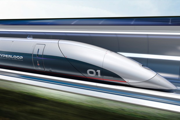 Ia generativa do conceito futuro de trem voador