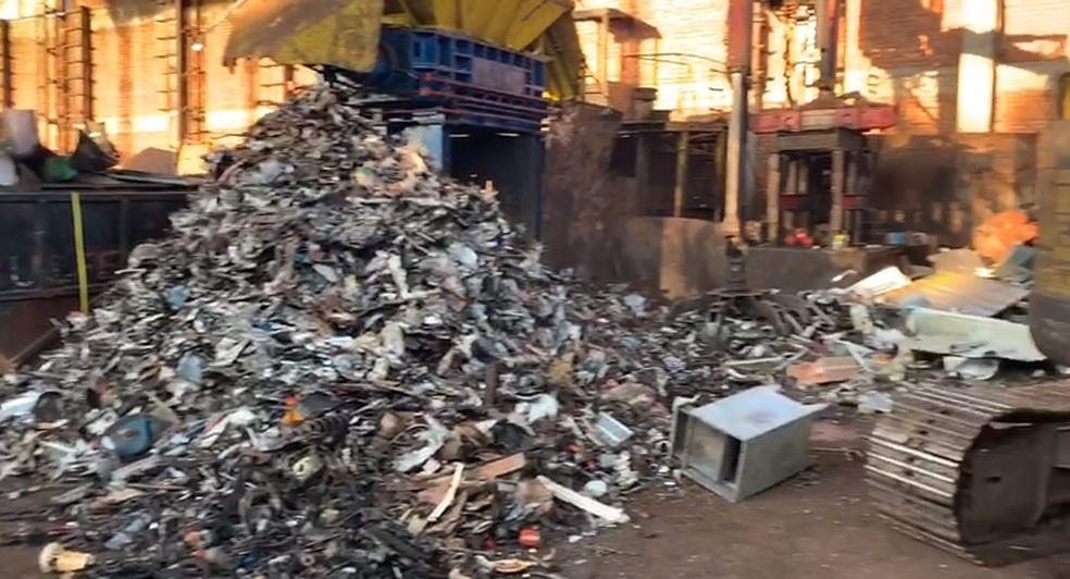 Empresa de sucata investigada por fazer parte do esquema em Caxias do Sul — Foto: Divulgação/PF