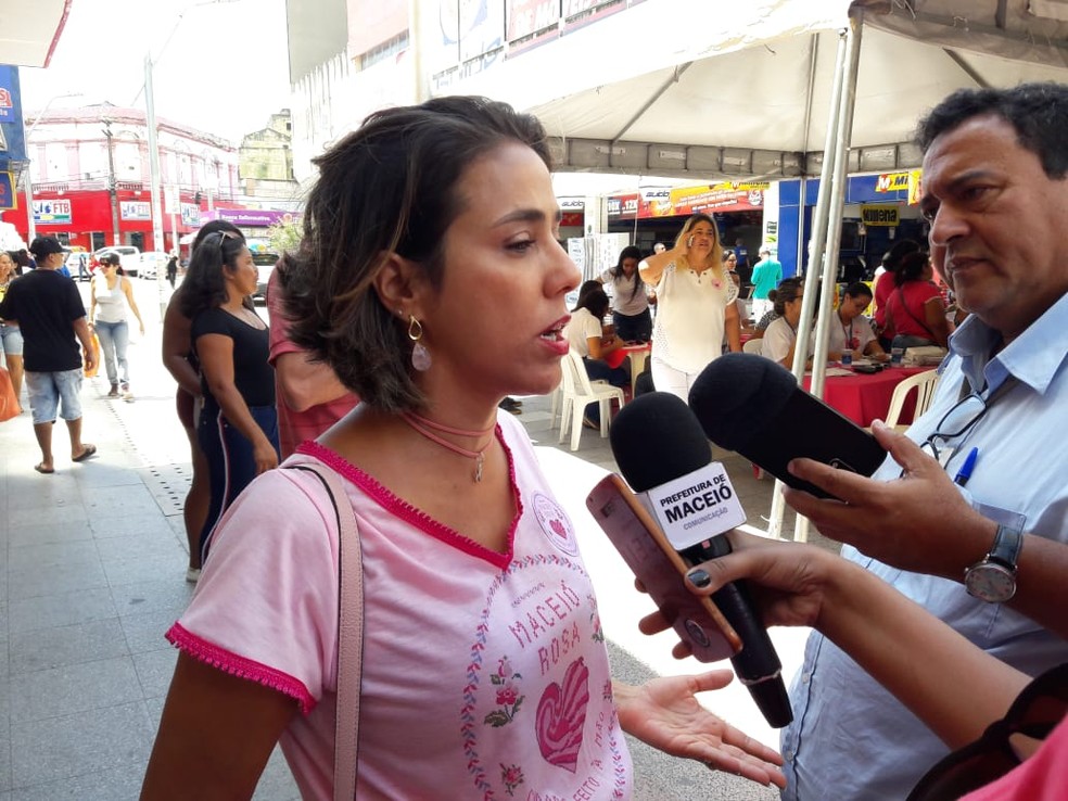 Tatiana Palmeira, primeira-dama de Maceió e coordenadora da campanha — Foto: Thamires Ribeiro/G1