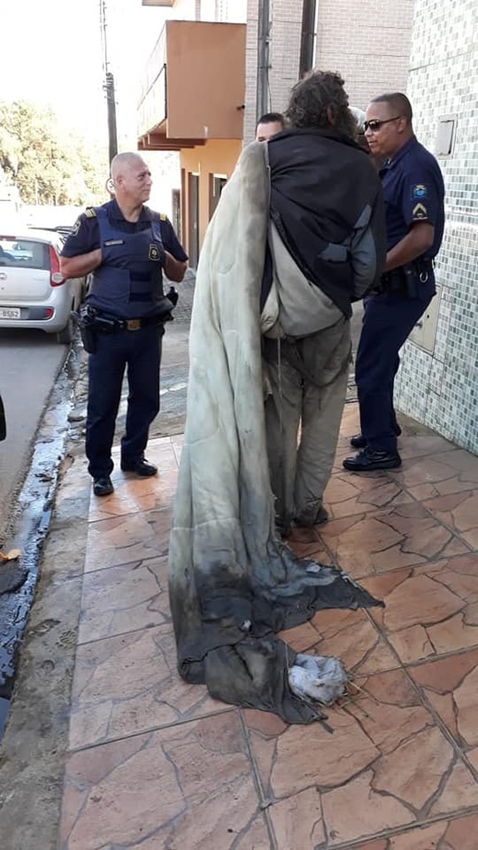 Zezão, como é conhecido, vive nas ruas de Apiaí, SP, há aproximadamente oito anos — Foto: Divulgação/Guarda Municipal de Apiaí