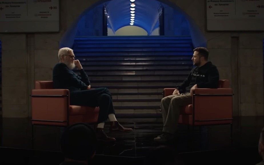David Letterman entrevista Volodymyr Zelensky