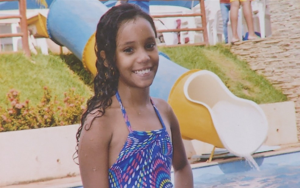 Luana Alves, de 12 anos, foi queimada e enterrada por vizinho em Goiânia, Goiás — Foto: Reprodução/TV Anhanguera