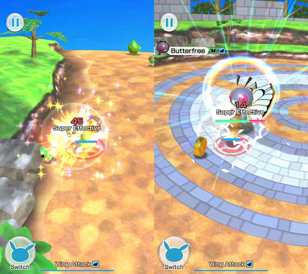 Use as vantagens de tipo para vencer rapidamente em Pokémon Rumble Rush — Foto: Reprodução/Tais Carvalho