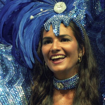 Luiza Brunet foi a rainha da bateria em 1992 — Foto: Fernando Quevedo/Agência O Globo