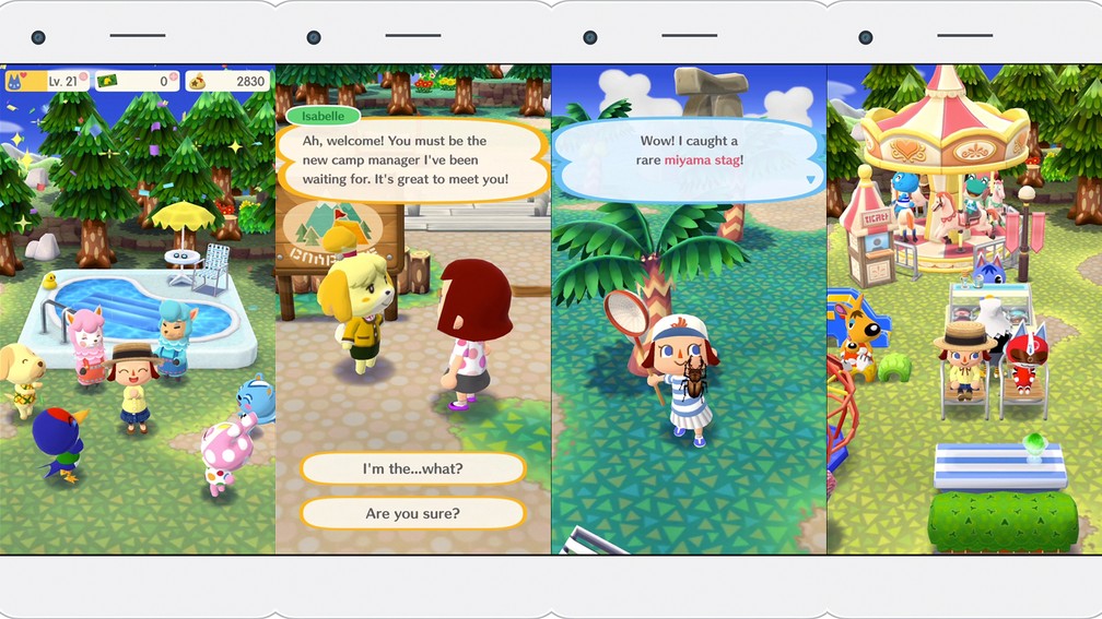 'Animal Crossing: Pocket Camp' é terceiro game da Nintendo para celulares. No game, você é o gerente de um acampamento e pode construir e decorar o lugar, além de participar de várias atividades (Foto: Divulgação)