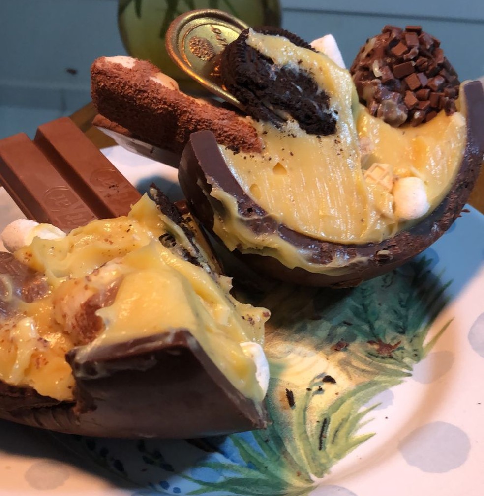 Ovo de Páscoa de Chocolate  — Foto: Paula Sieplin/TV Fronteira 