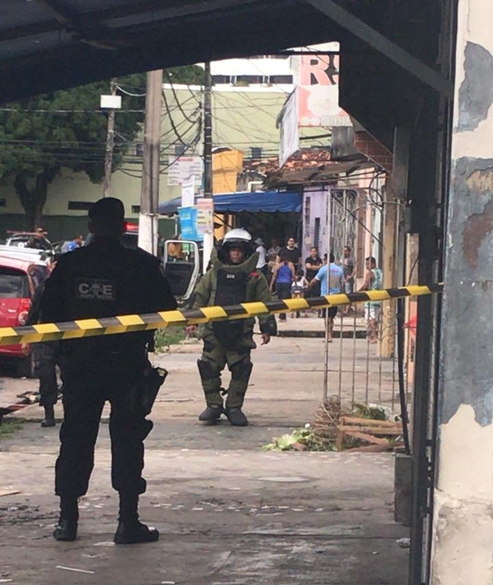AmeaÃ§a de bomba assusta moradores do bairro do Umarizal â Foto: Ascom/ PM