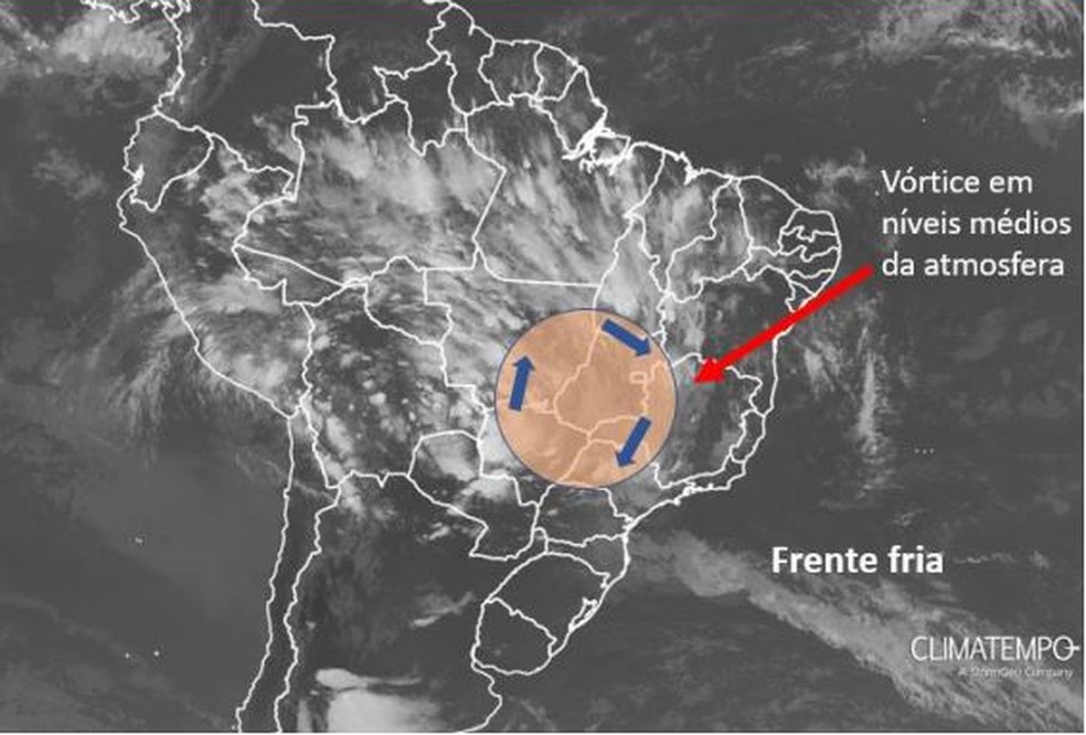 Triângulo Mineiro continua chuvoso durante o fim de semana. — Foto: Fonte: Climatempo/Divulgação