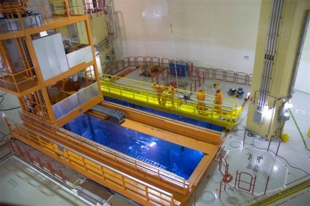 Piscina de armazenamento de combustível nuclear usado, em Angra (Foto: Divulgação/Eletronuclear)