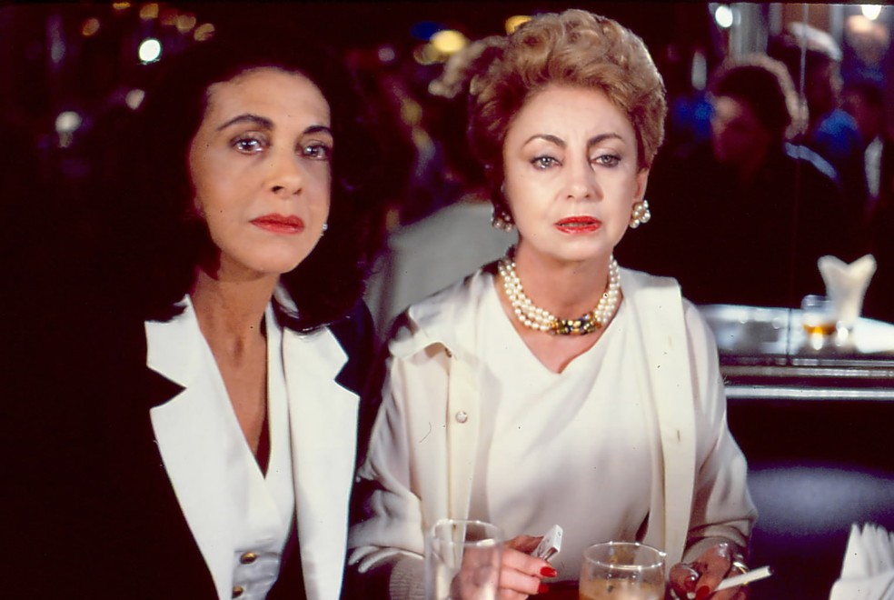 Betty Faria e Beatriz Segall em 'De Corpo e Alma' de 1993 (Foto: Acervo TV Globo)