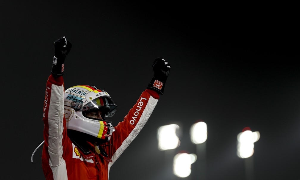 Sebastian Vettel é o maior vencedor do GP do Bahrein; a última delas foi em 2018 — Foto: Marco Canoniero/LightRocket via Getty Images