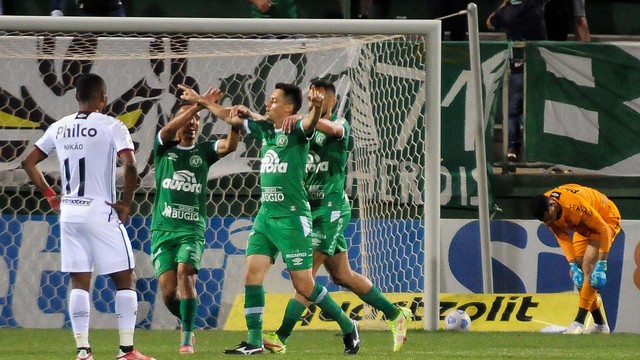 Comemoração do gol de Matheus Ribeiro