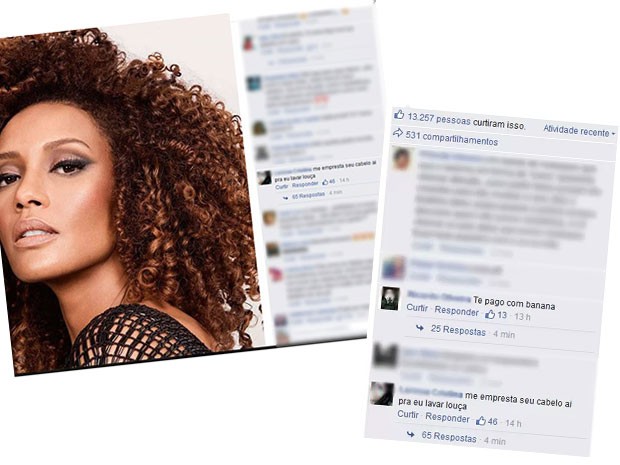 A atriz fez questão de manter o post em sua página para reconhecimento dos perfis (Foto: Reprodução Facebook)