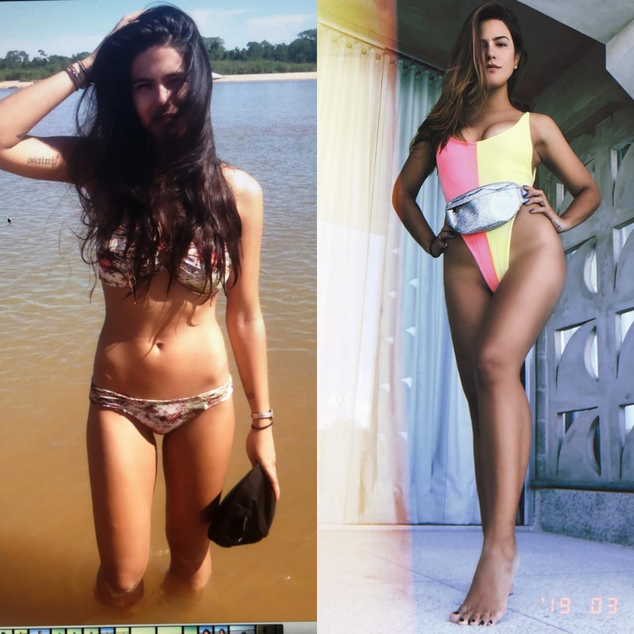 Antes e depois de Antonia Morais (Foto: Reprodução/Instagram)