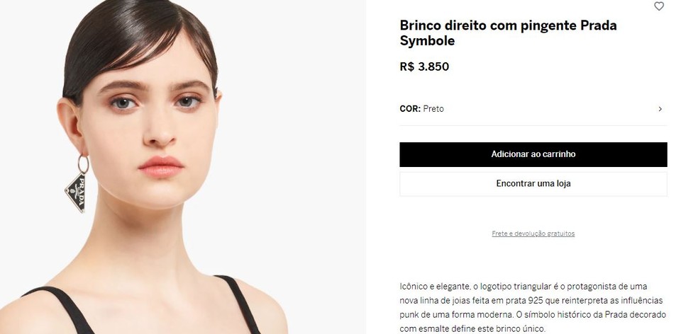 Brincos de grife italiana custam R$3,8 mil  Foto: Reproduo