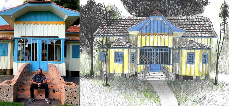Artista faz desenhos das últimas casas de madeira em Londrina: 'Eternizar a memória coletiva da cidade'