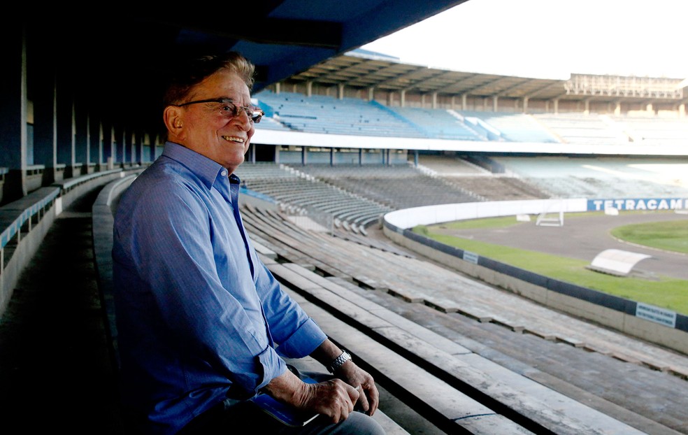 Fábio Koff visita o estádio Olímpico, onde viveu suas maiores emoções (Foto: Wesley Santos / Agência PressDigital)