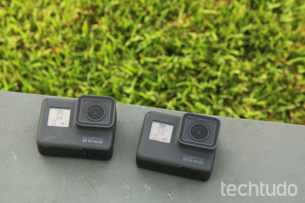 GoPro Hero 6 Black e GoPro Hero 5 Black lado a lado (Foto: Luciana Maline/ Techtudo)