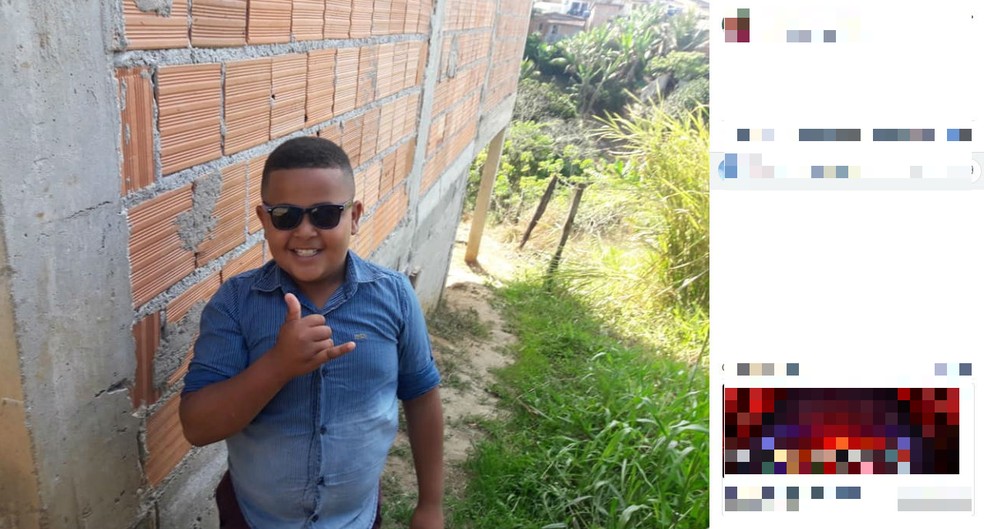 Garoto de oito anos morreu após ser baleado em ataque a tiros contra o tio dele na Bahia — Foto: Reprodução/Facebook