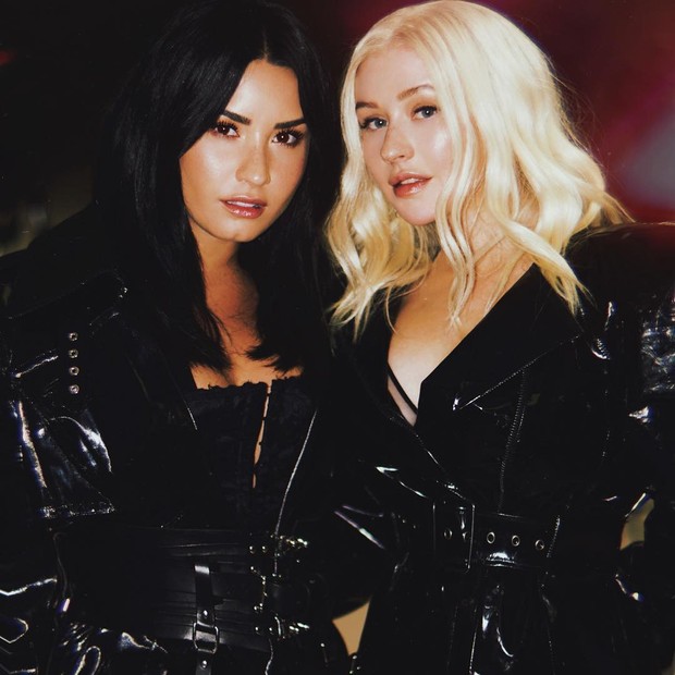 Demi Lovato e Christina Aguilera (Foto: Reprodução/Instagram)