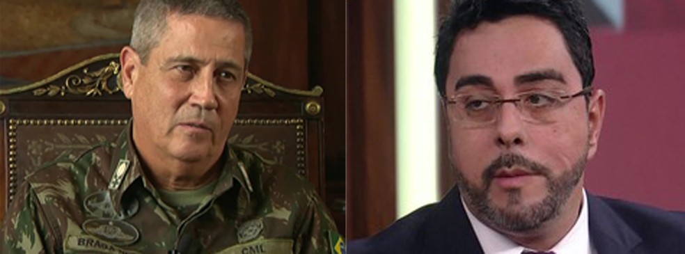 General Braga Netto e juiz Marcelo Bretas (Foto: Reprodução/ TV Globo)