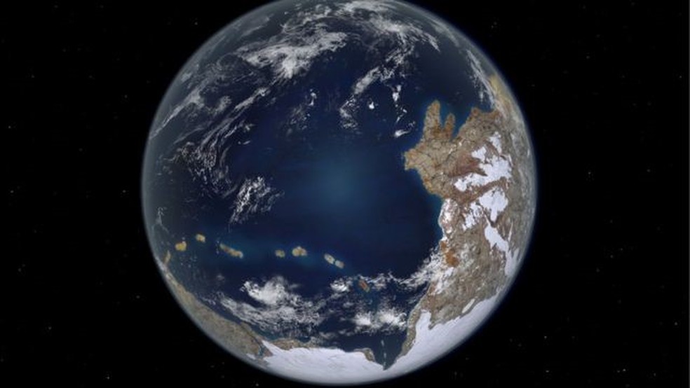 Esta é a aparência da Terra há 600 milhões de anos — Foto: Getty Images via BBC