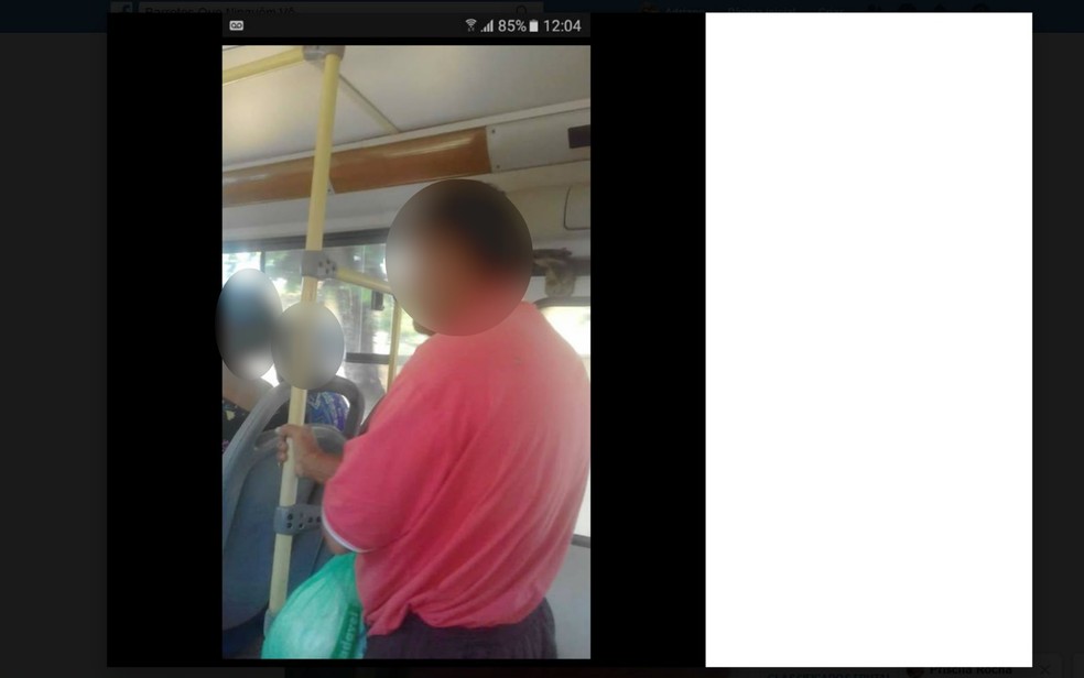 Suspeito de se masturbar dentro de ônibus foi denunciado por estudante, de 19 anos, em Barretos — Foto: Reprodução/Facebook