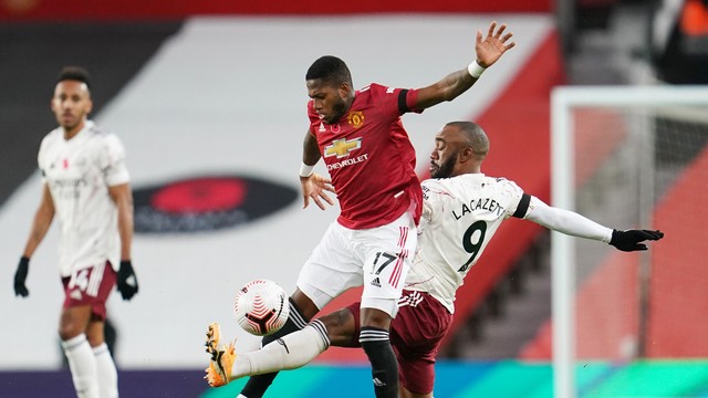 Fred e Lacazette, Manchester United x Arsenal