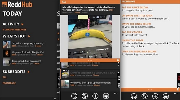ReddHubv2 é um cliente para o Reddit para smartphones e computadores (Foto: Divulgação/Windows Store)