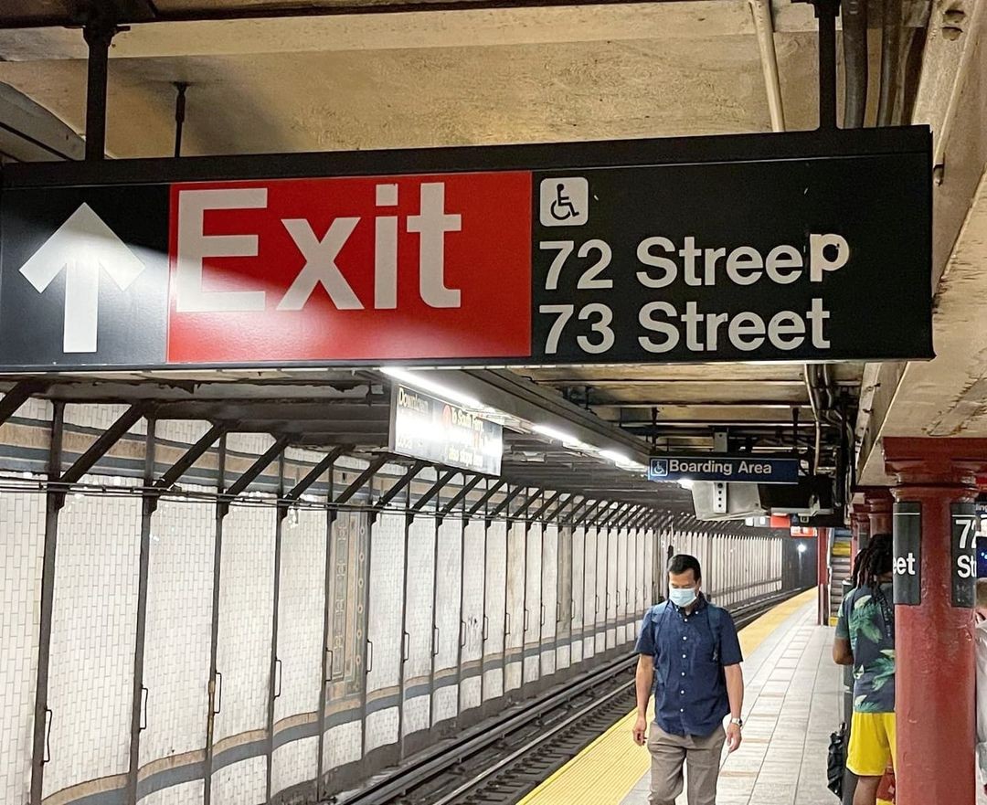 Homenagem feita a Meryl Streep em metrô de Nova York (Foto: Reprodução/Instagram)