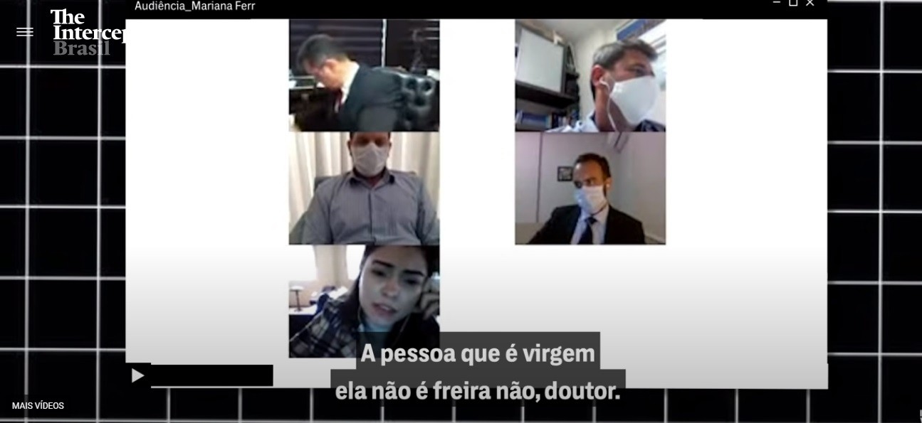 Vídeo inédito mostra audiência do caso Mariana Ferrer (Foto: Reprodução/ The Intercept Brasil)