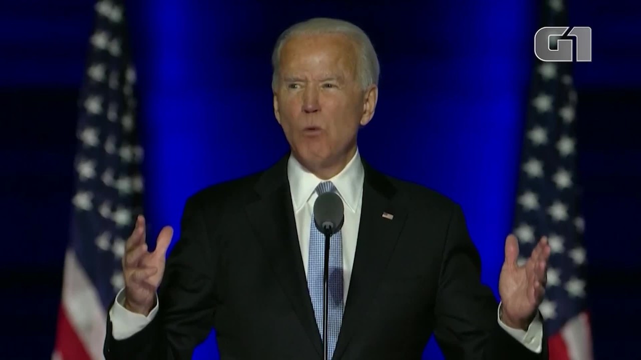 Veja os melhores momentos do 1º discurso de Joe Biden como presidente eleito dos EUA