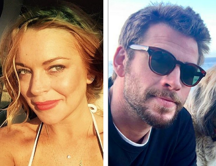 Lindsay Lohan e Liam Hemsworth (Foto: Instagram)