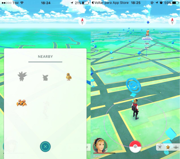 Pokémon GO já está disponível no Brasil (Foto: Reprodução/Felipe Vinha)