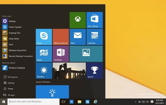 Windows RT vai ganhar atualização com novo menu Iniciar (Foto: Reprodução/Paulo Alves)