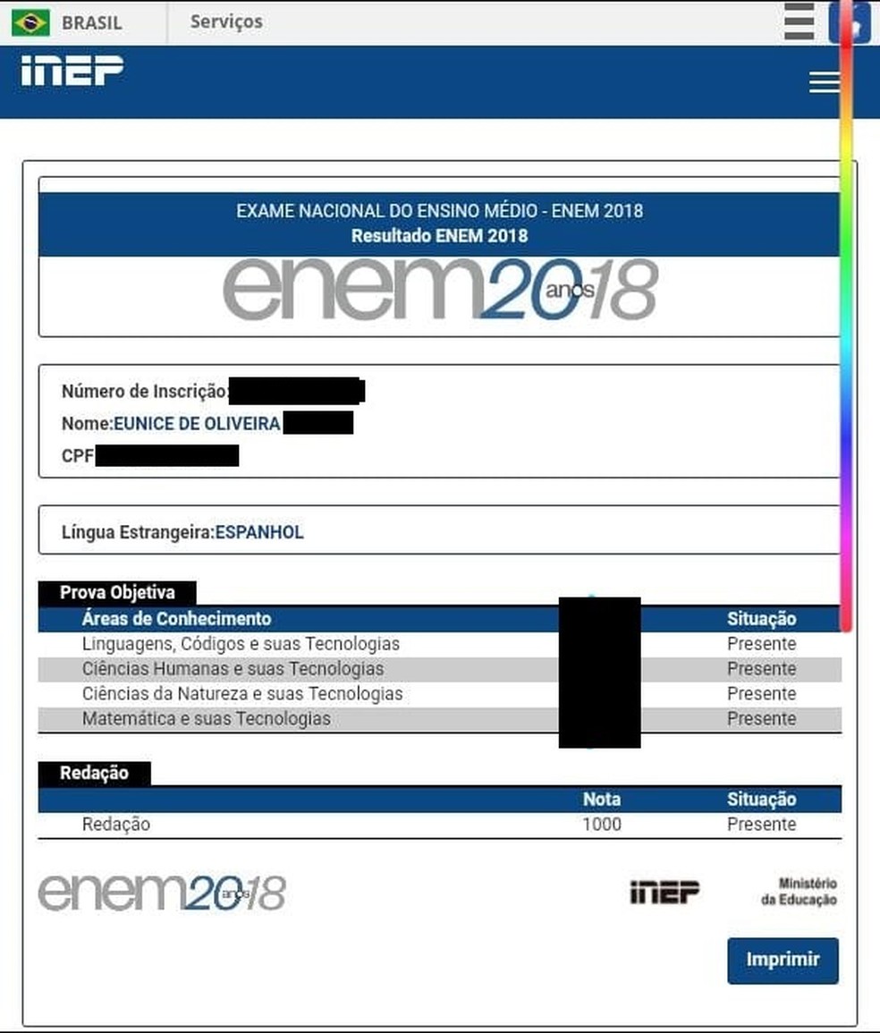 Estudando em casa, paraense tira nota 1000 na redação do 