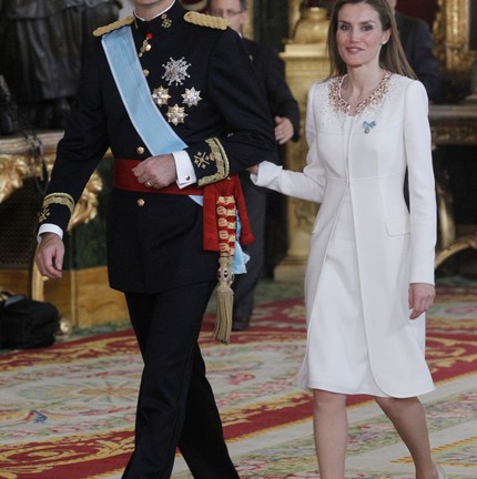 Rei Felipe VI de Borbón e rainha Letizia da Espanha — Foto: Miguel Acero/GettyImages