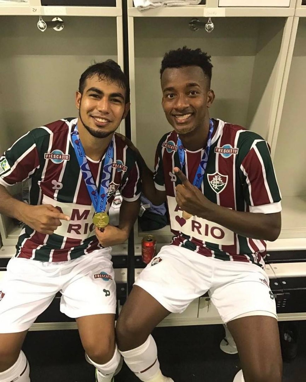 Sornoza e Orejuela foram campeões da Taça Guanabara de 2017 pelo Fluminense — Foto: Divulgação / Fluminense