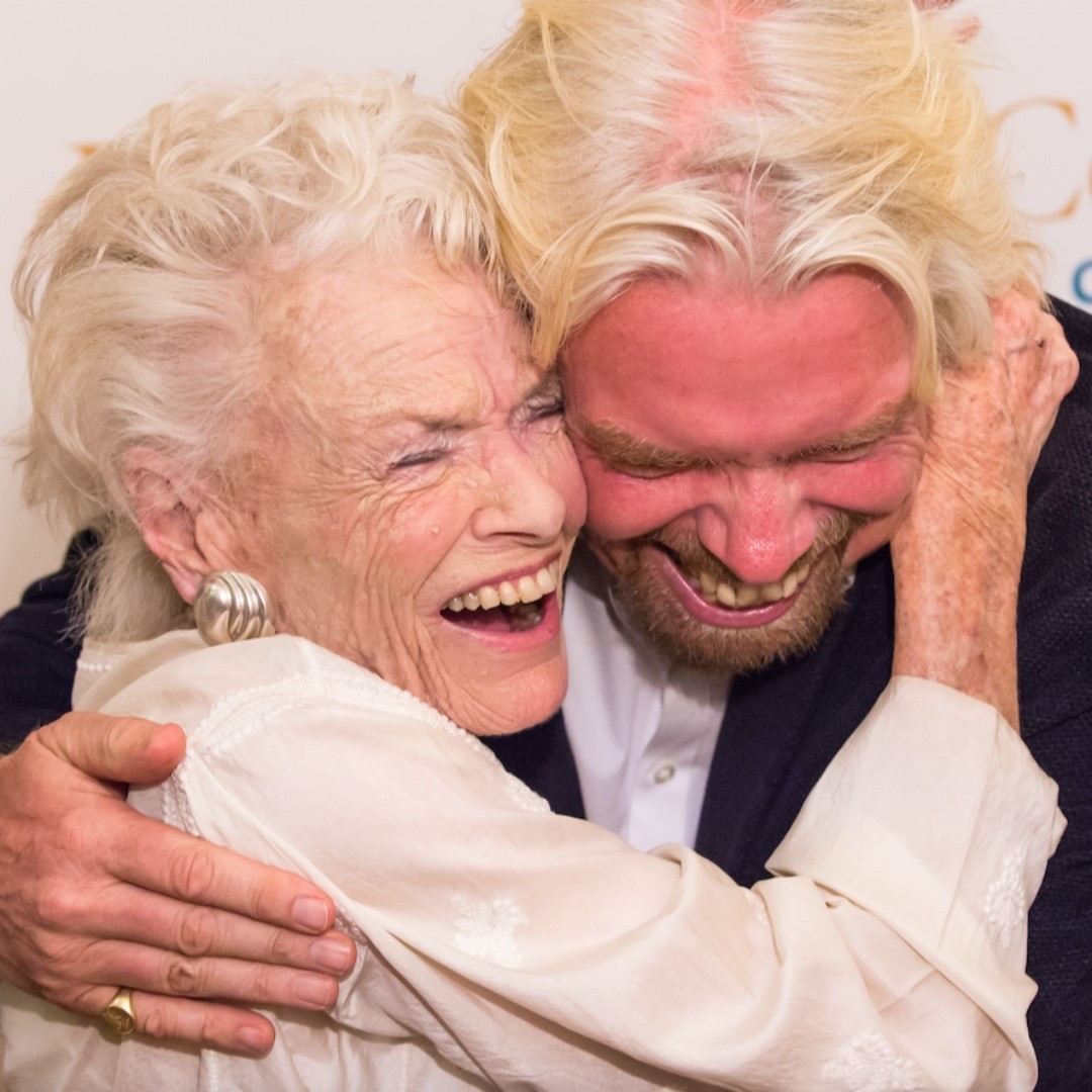 Richard Branson e sua mãe, Eve (Foto: reprodução instagram)