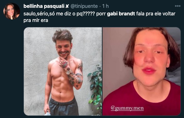 Internautas apontam harmonização facial e Saulo vira meme na web (Foto: Reprodução/Twitter)