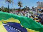 Manifestantes fazem ato em Aracaju contra a presidência e a corrupção 