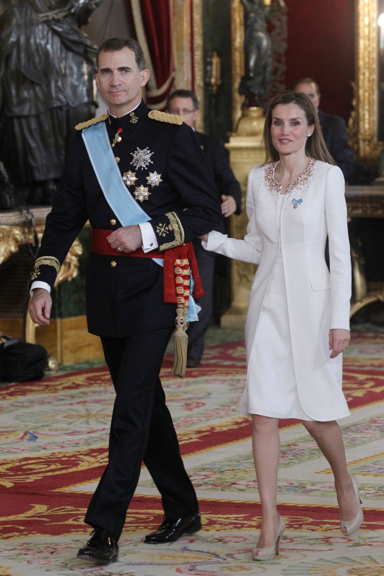 Rei Felipe VI de Borbón e rainha Letizia da Espanha — Foto: Miguel Acero/GettyImages