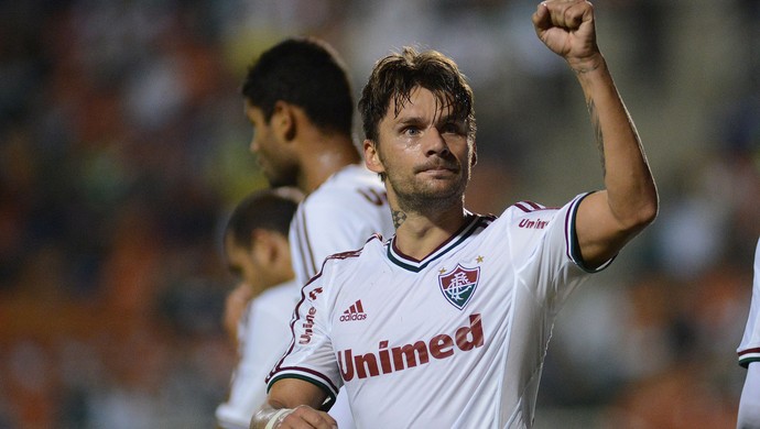 Rafael Sobis comemora, Palmeiras x Fluminense (Foto: Renato Silvestre/Agência Estado) Rafael Sobis comemora, Palmeiras x Fluminense (Foto: Renato Silvestre/Agência Estado)