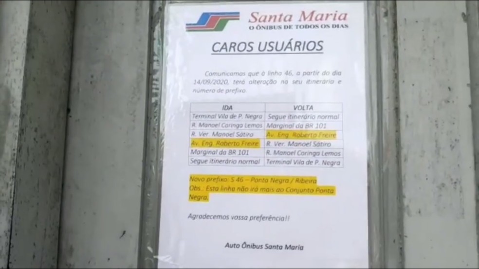 STTU diz que não autorizou mudanças nas linhas de ônibus que atendem Ponta  Negra | Rio Grande do Norte | G1