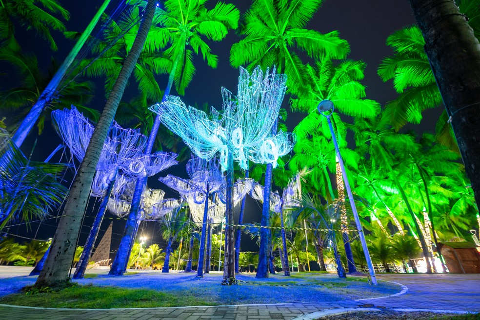 Decoração do Natal de 2022 em Maceió  — Foto: Maivan Fernandes / Secom Maceió