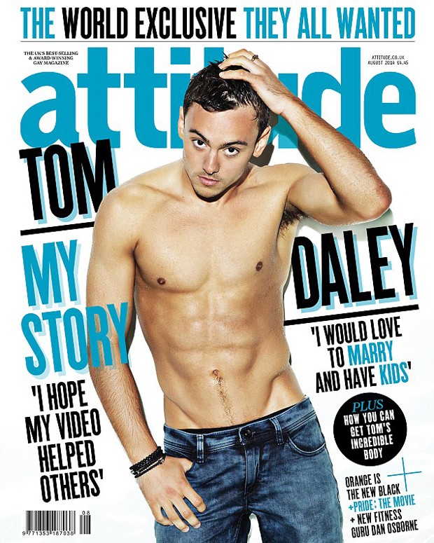 Tom Daley na capa da 'Attitude  Magazine' (Foto: Reprodução)