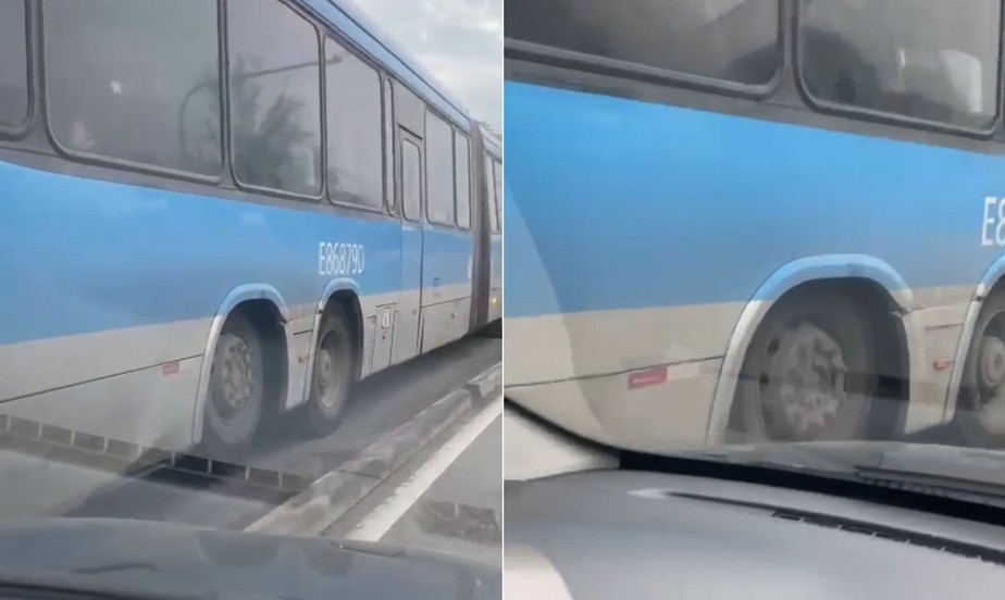 Ônibus do BRT circulava com roda danificada na Zona Oeste do Rio