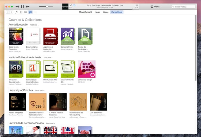 Estude com o iTunes(Foto: Reprodu??o/Andr? Sugai)